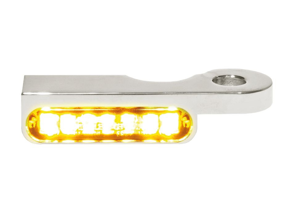 HeinzBikes LED Armaturen Blinker DYNA Modelle 96-, silber (Paar)