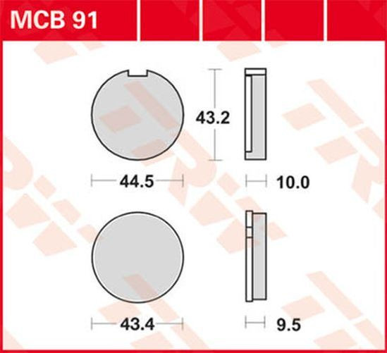 TRW Lucas Bremsbelag MCB91 (Satz)