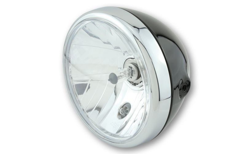 SHIN YO 7 Zoll Scheinwerfer RENO, schwarz glänzend (Stück)