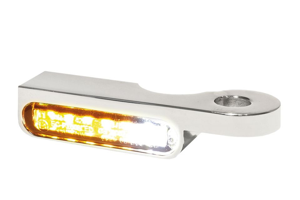 HeinzBikes LED Armaturen Blinker-Positionslicht-Kombination SOFTAIL Modelle -14, silber (Paar)