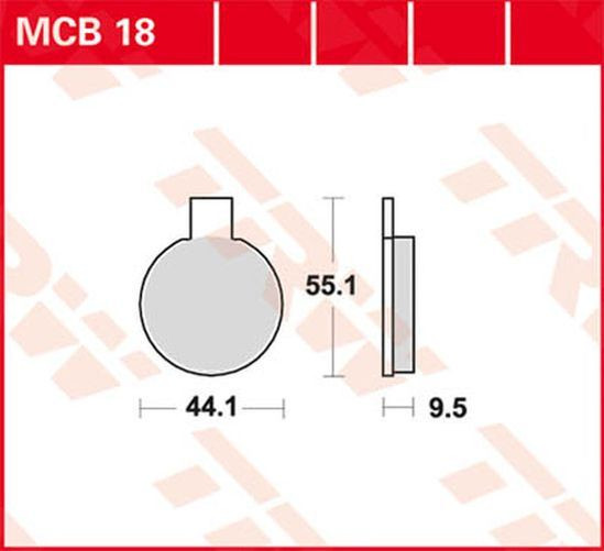 TRW Lucas Bremsbelag MCB18 norton (Satz)
