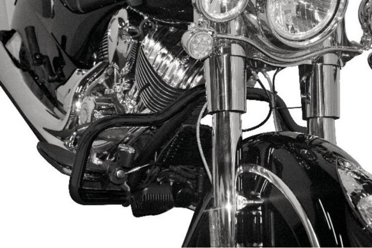 HIGHWAY HAWK Schutzbügel Lowbar für Indian glänzend schwarz (Stück)