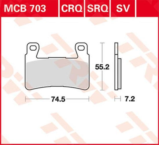 TRW Lucas Sinterbelag MCB703SV (Satz)