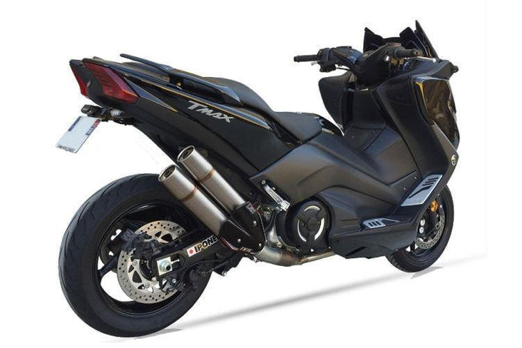 IXIL L5X-Hyperlow-Komplettanlage YAMAHA T-Max DX/SX, 17-18, Dualexit, mit Kat., E-geprüft (Stück)