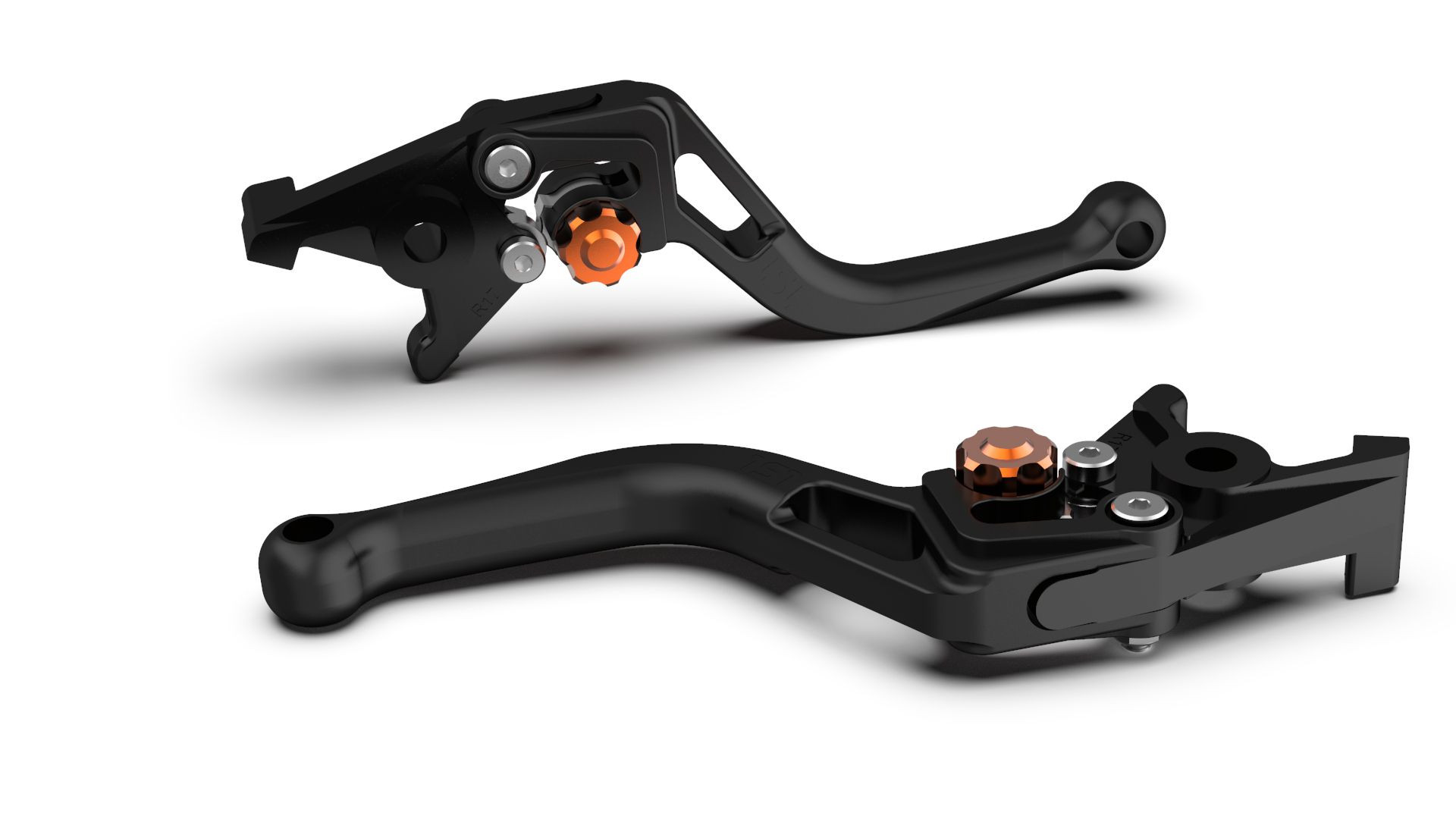 LSL Bremshebel BOW R36, kurz,schwarz perlgestrahlt/orange