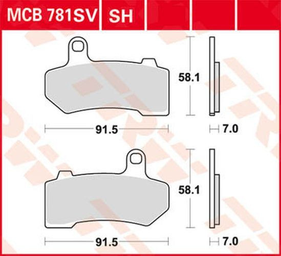 TRW Lucas Sinterbelag MCB781SV Harley Davidson (Satz)