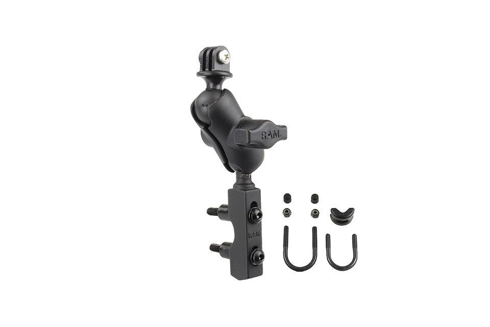 RAM Mounts GoPro Motorrad-Kamerahalterung (kurz) - mit Basisbefestigung für Lenker/Bremse/Kupplung (Stück)