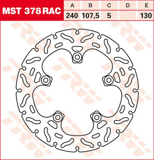 TRW Lucas Bremsscheibe MST378RAC,starr ktm (Stück)