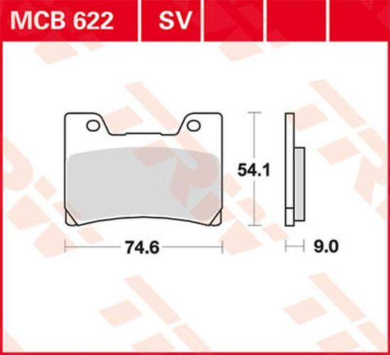TRW Lucas Sinterbelag MCB622SV yamaha (Satz)