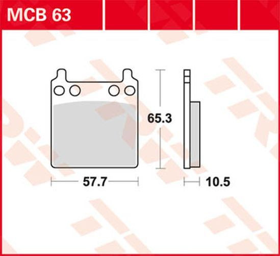 TRW Lucas Bremsbelag MCB63 honda (Satz)
