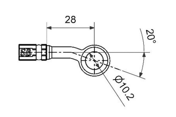HIGHWAY HAWK Fitting, 20° seitlich abgewinkelt (Stück)