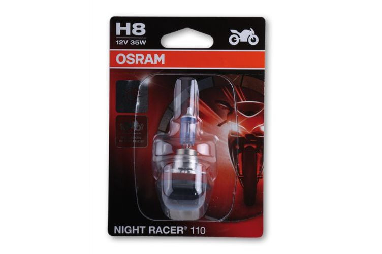 H8 Glühlampe, NIGHT RACER 110, Abblendlicht, 12V 35W PGJ19-1 (Stück)