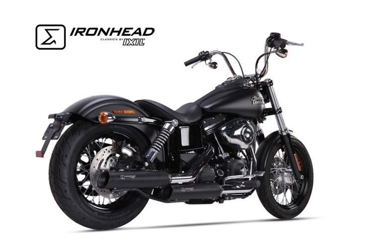 IRONHEAD Edelstahl Auspuff Harley-Davidson Dyna Street Bob, 06-16 (Paar)