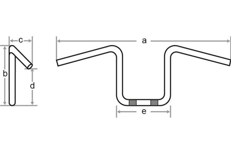 FEHLING Lenker APE Hanger Narrow Style High 1 Zoll, H35, chrom universal (Stück)