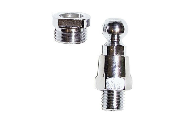 Spiegeladapter m. Kugel, M 10 Linksgewinde, verchromt (Stück)