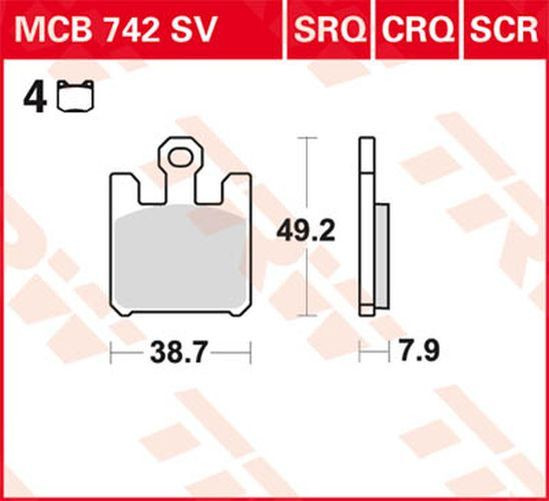 TRW Lucas Racingbelag MCB742CRQ (Satz)