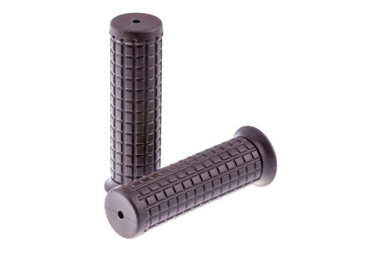 HIGHWAY HAWK Griffe Tuck N Roll braun für 22 mm (7/8)Lenker ohne Gasgriff-Montage (Satz)