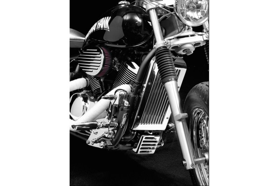 HIGHWAY HAWK Kühler Cover mit Lamellen, KAWASAKI VN 800