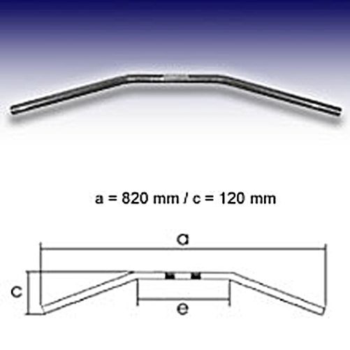 FEHLING Lenker Drag Bar Medium, 1 Zoll, schwarz (Stück)