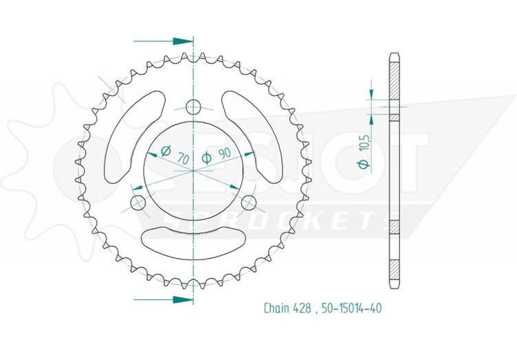 ESJOT Kettenrad, 40 Zähne diverse Modelle (Stück)