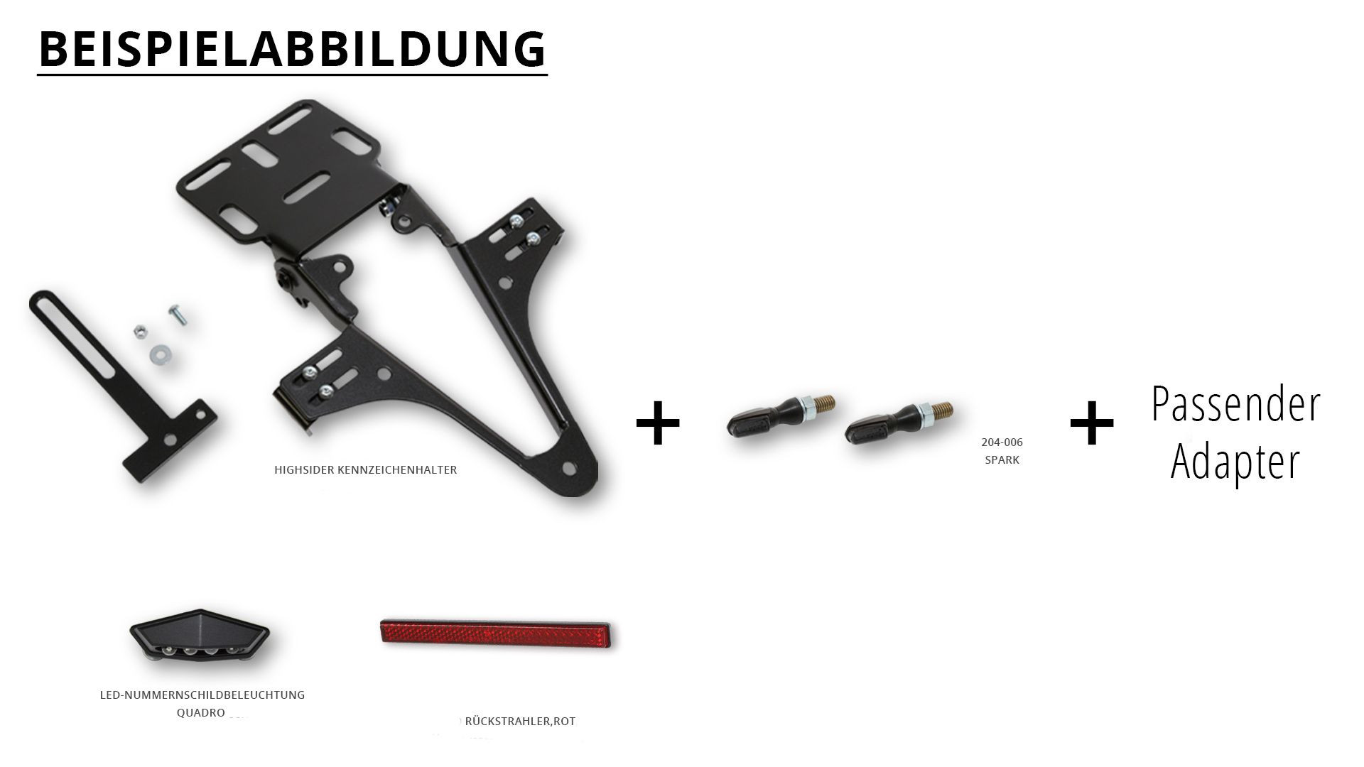HIGHSIDER Kennzeichenhalter YAMAHA XJ6 Diversion, Spark Bundle B