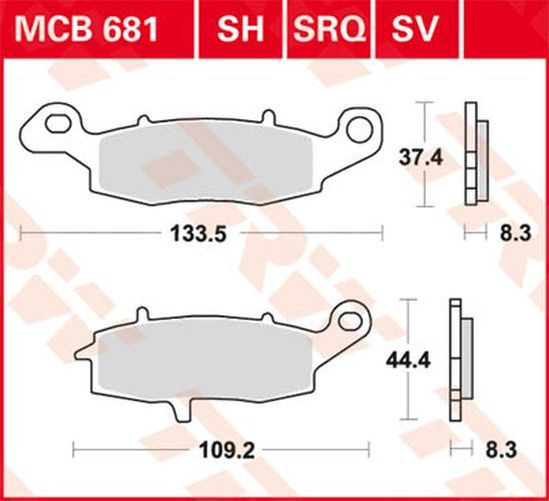 TRW Lucas Racingbelag MCB681SRQ (Satz)