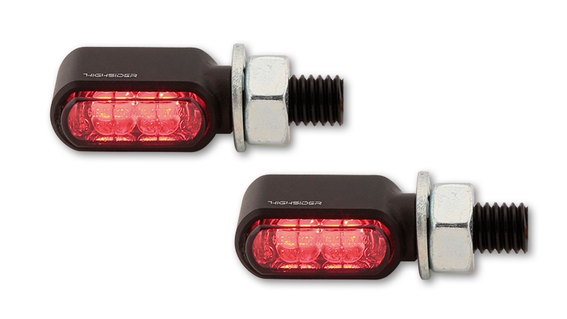 HIGHSIDER CNC LED Rück-, Bremslicht, Blinker LITTLE BRONX, schwarz, getönt.
