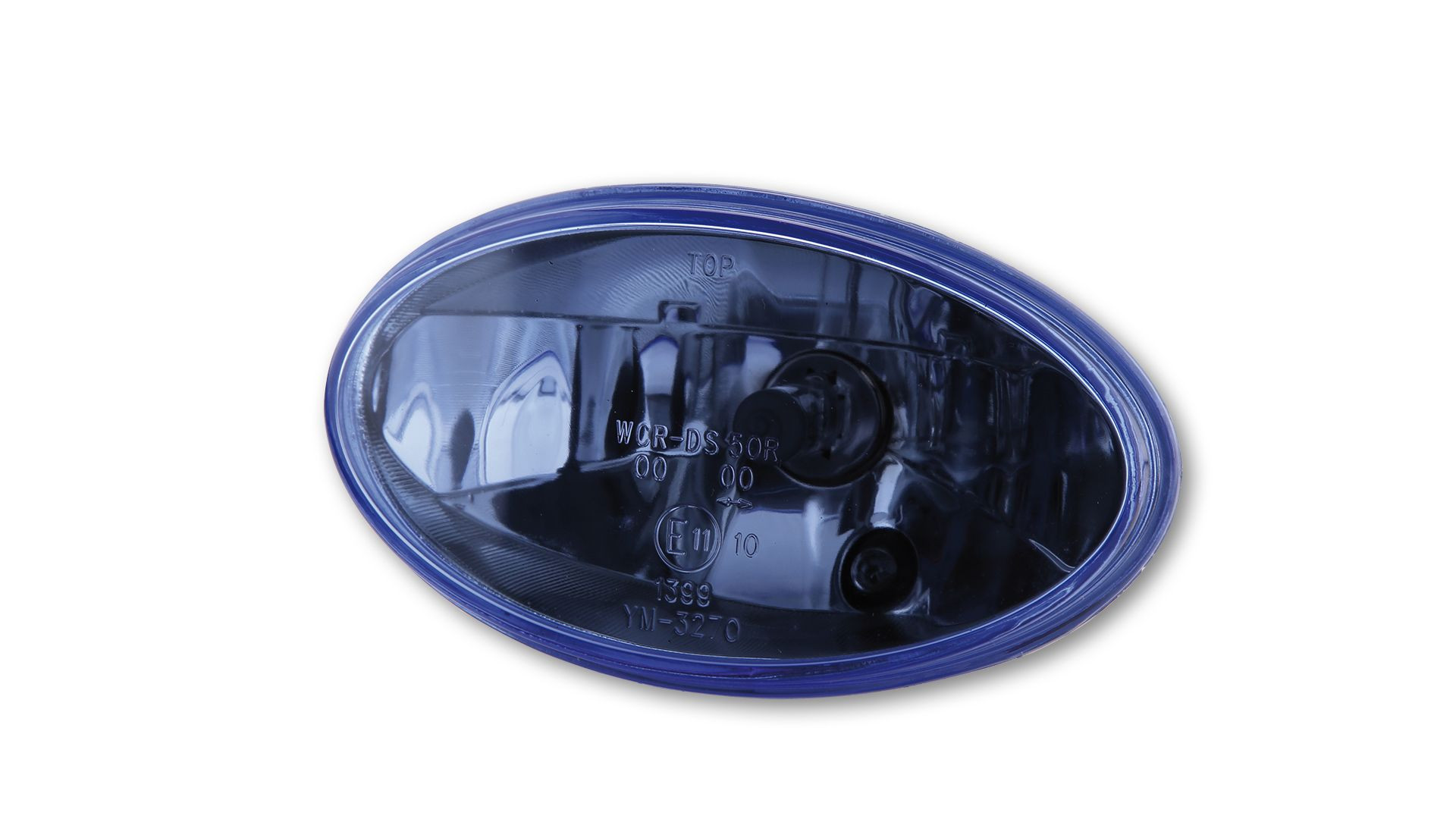 H4 Einsatz oval, Klarglas blau eingefärbt, mit Standlicht (Stück)