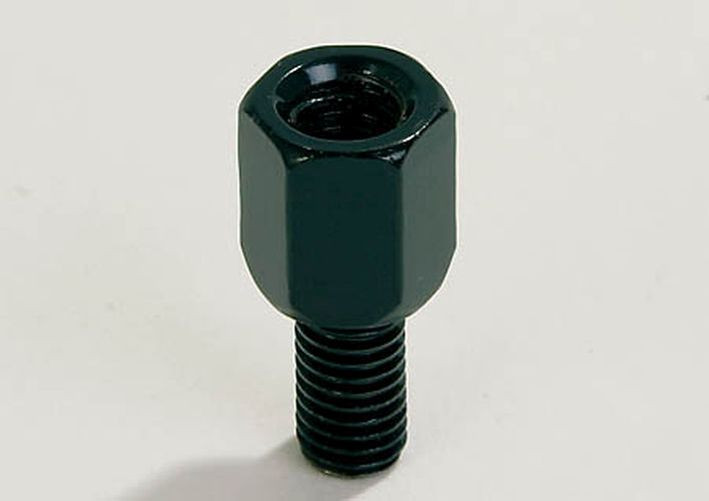 Spiegeladapter Loch M8 re. auf Bolzen M8 li. schwarz (Stück)