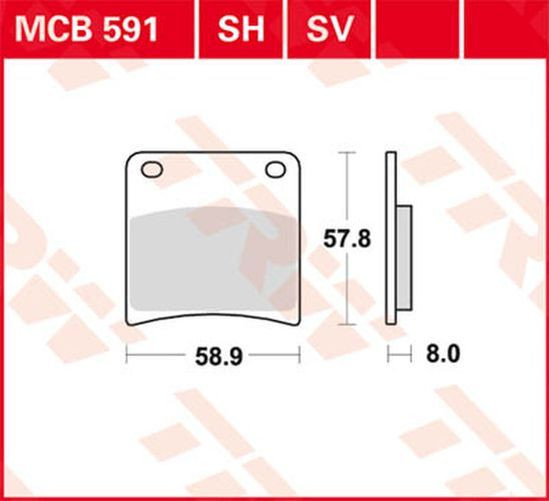 TRW Lucas Sinterbelag MCB591SV Suzuki (Satz)