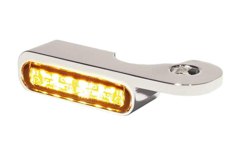 HeinzBikes LED Armaturen Blinker NIGHT- V-ROD Modelle 02-, silber (Paar)