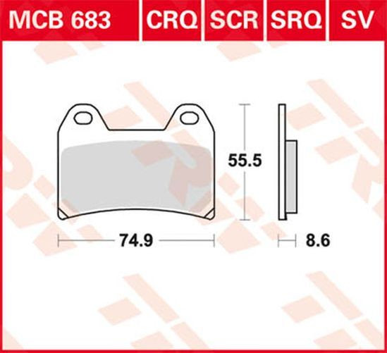 TRW Lucas Racingbelag MCB683SRQ (Satz)