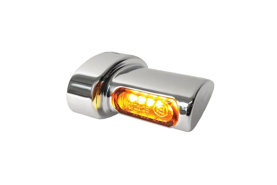 HeinzBikes Winglets MICRO LED Blinker, alle HARLEY-DAVIDSON Modelle 93-, chrom (Paar)