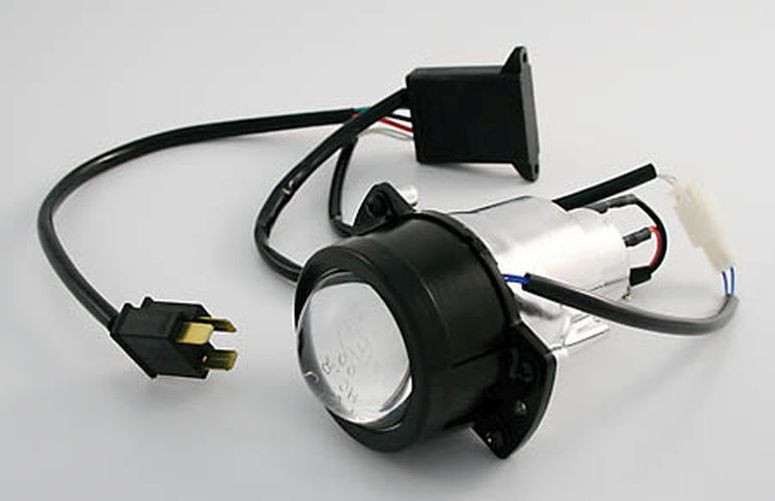 SHIN YO Ellipsoidscheinwerfer 50 mm mit Blende für Fern- und Abblendlicht, H1 (Stück)