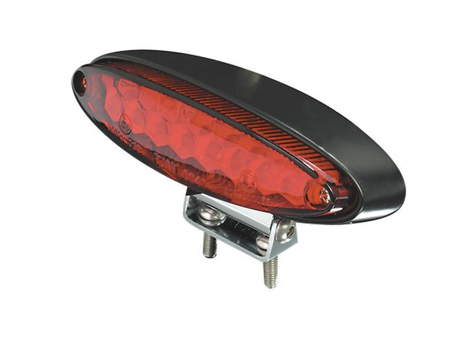 SHIN YO LED-Mini-Rücklicht 255-978 rot, auf verstellbarem Halter, Gehäuse schwarz