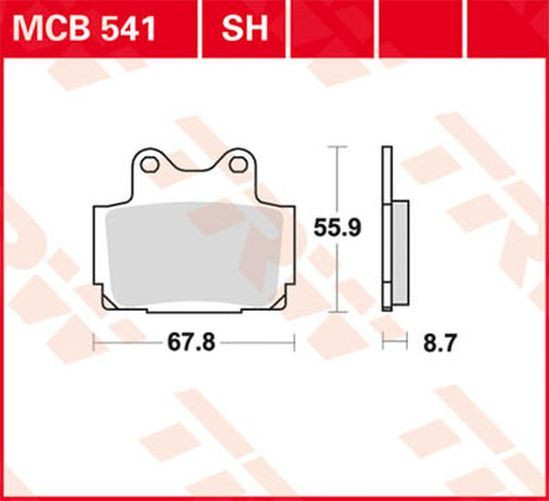 TRW Lucas Bremsbelag MCB541 yamaha (Satz)