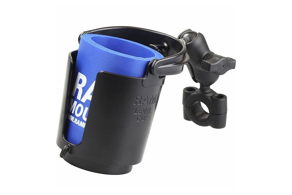RAM Mounts Torque Getränkehalterung (kurz) - mit Torque-Schelle (Ø 19-25 mm) (Stück)