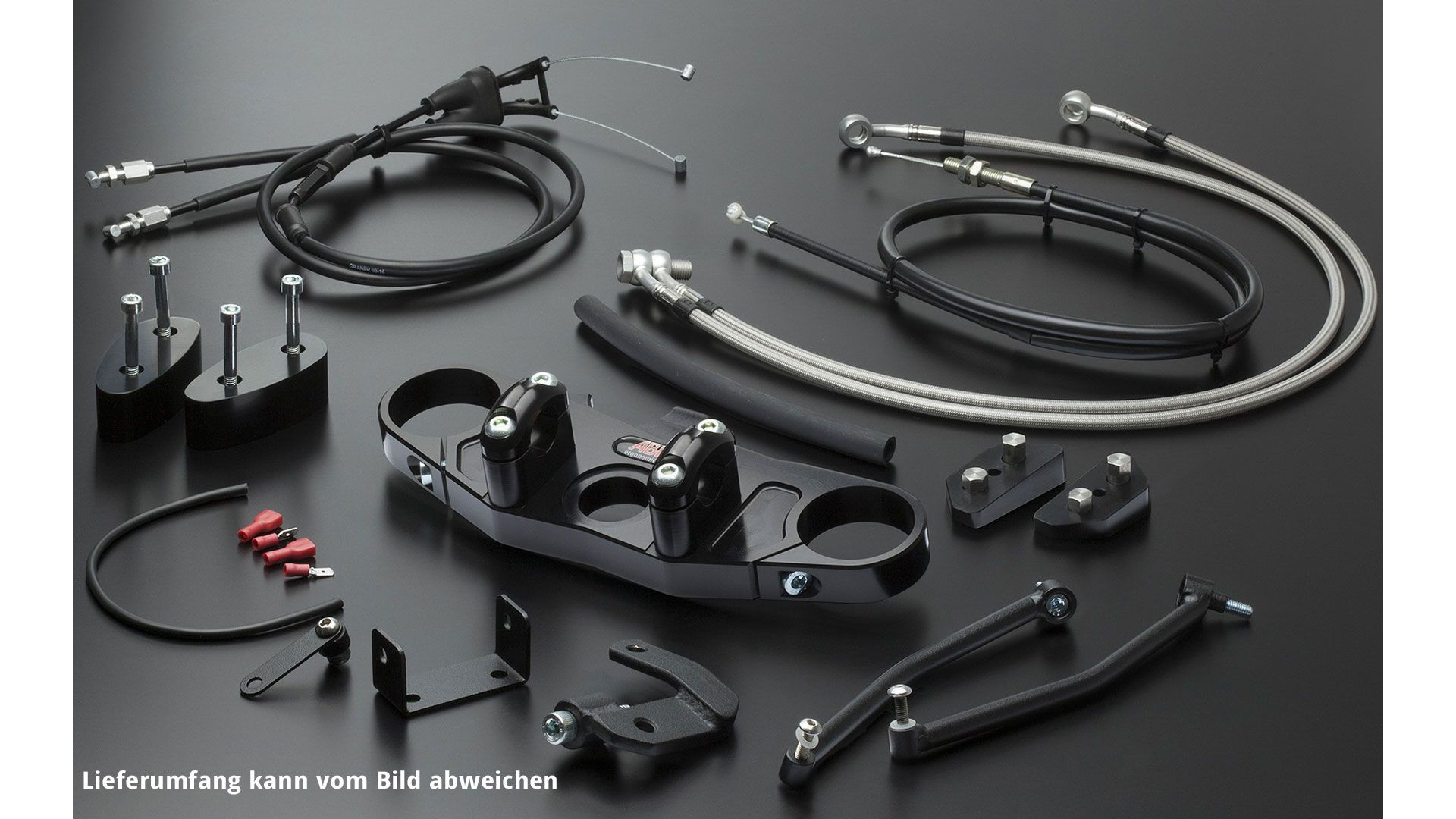 ABM Superbike Kit CBR 600 RR ABS, 09 - 12, schwarz, transparent/chrom (Satz)