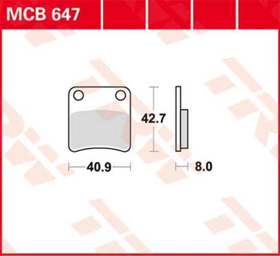 TRW Lucas Bremsbelag MCB647 (Satz)