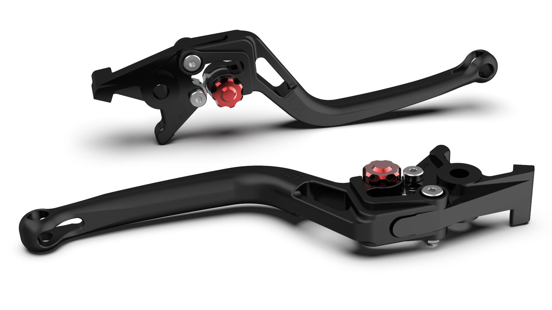 LSL Kupplungshebel BOW für Brembo 16 RCS, L37R,schwarz perlgestrahlt/rot