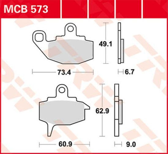 TRW Lucas Bremsbelag MCB573 kawasaki (Satz)