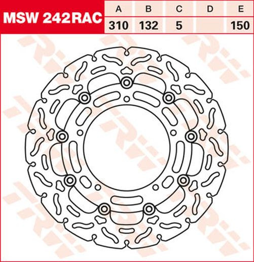 TRW Lucas Bremsscheibe MSW242RAC, schwimmend yamaha (Stück)