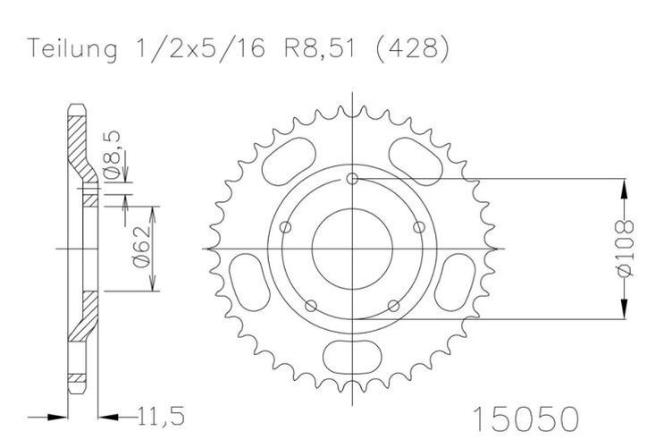 ESJOT Kettenrad, 53 Zähne diverse Modelle (Stück)