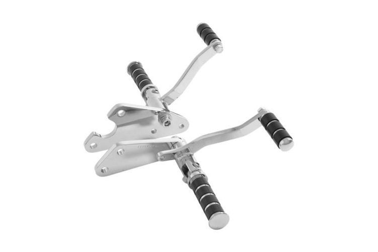 HIGHWAY HAWK Fußrastenanlage Speed, gepolsterte Hebel Yamaha, +18 cm, chrom (Stück)