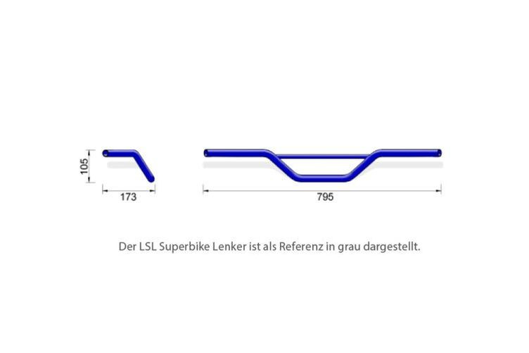 LSL Stahl Lenker Cross MX2, chrom (Stück)