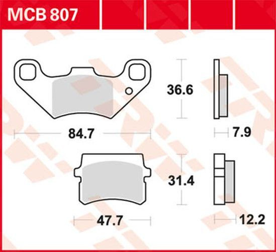 TRW Lucas Bremsbelag MCB807 (Satz)