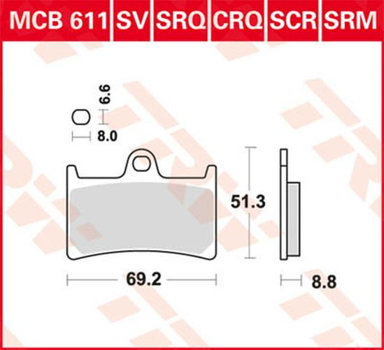 TRW Lucas Racingbelag MCB611SCR ohne ABE (Satz)