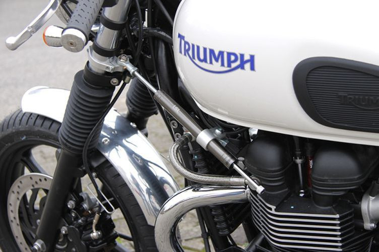 LSL Lenkungsdämpfer Kit Triumph Thruxton/Bonneville - Montage links (Set)