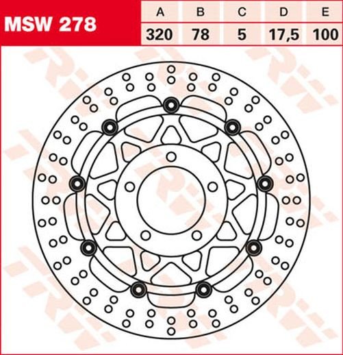 TRW Lucas Bremsscheibe MSW278, schwimmend triumph (Stück)