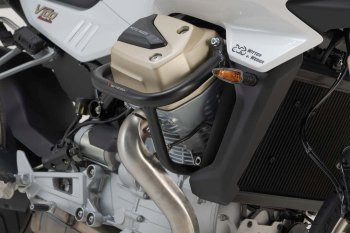 SW-Motech Sturzbügel Schwarz passt für Moto Guzzi V100 Mandello/S, Stelvio